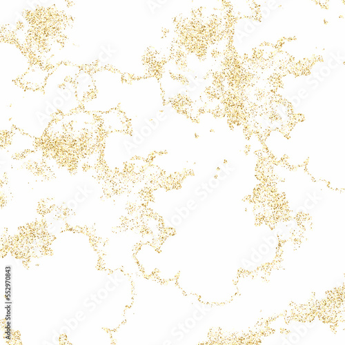 Golden sparkling star dust leaves sparkling particles on a white background. Vector glamor fashion concept with golden sparkles