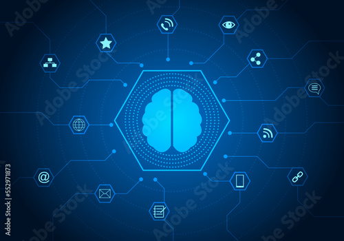 Background processing of the brain-like artificial intelligence system keeps ordering and giving orders. Send network signals through applications and programs.