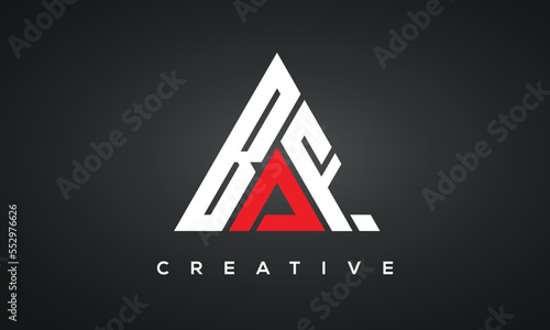 Triangle letters BAF monogram logo