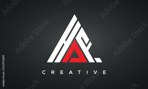 Triangle letters HAF monogram logo