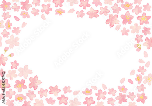 水彩のシンプルな桜背景