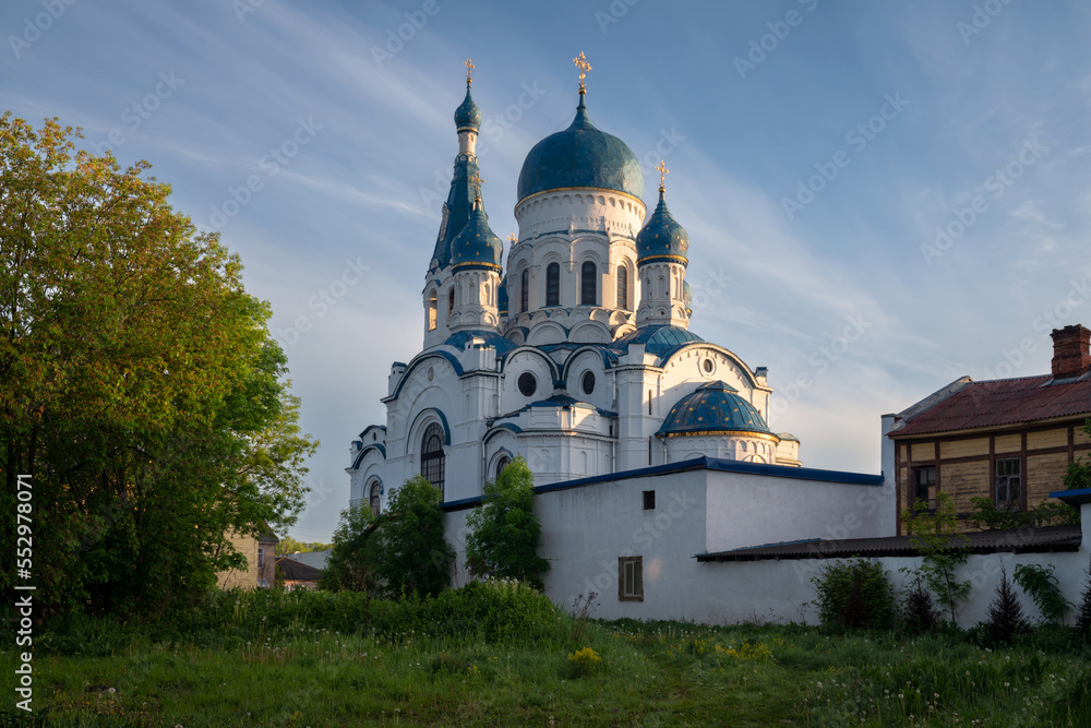 View of the Cathedral of the Intercession of the Most Holy Theotokos on a sunny summer day, Gatchina, Leningrad region, Russia