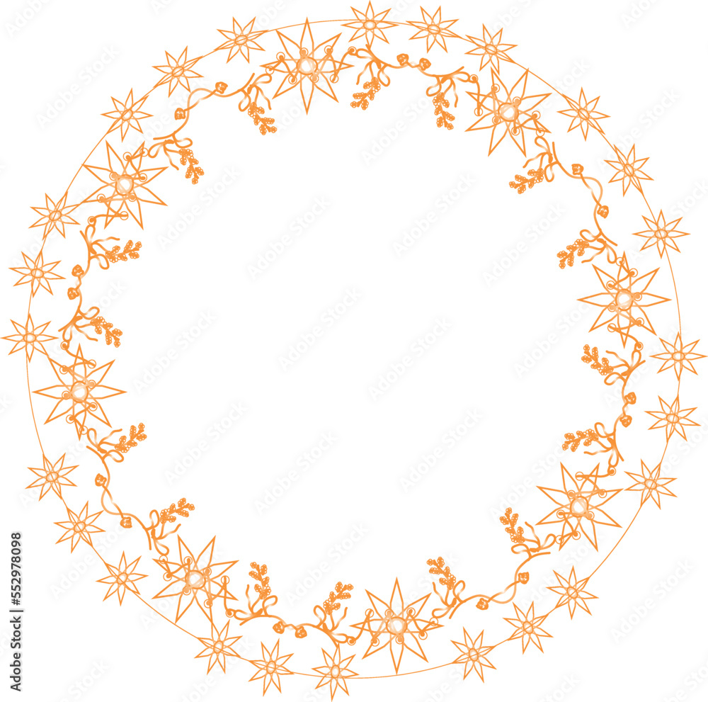 flower frame, square round, illustrator, pattern