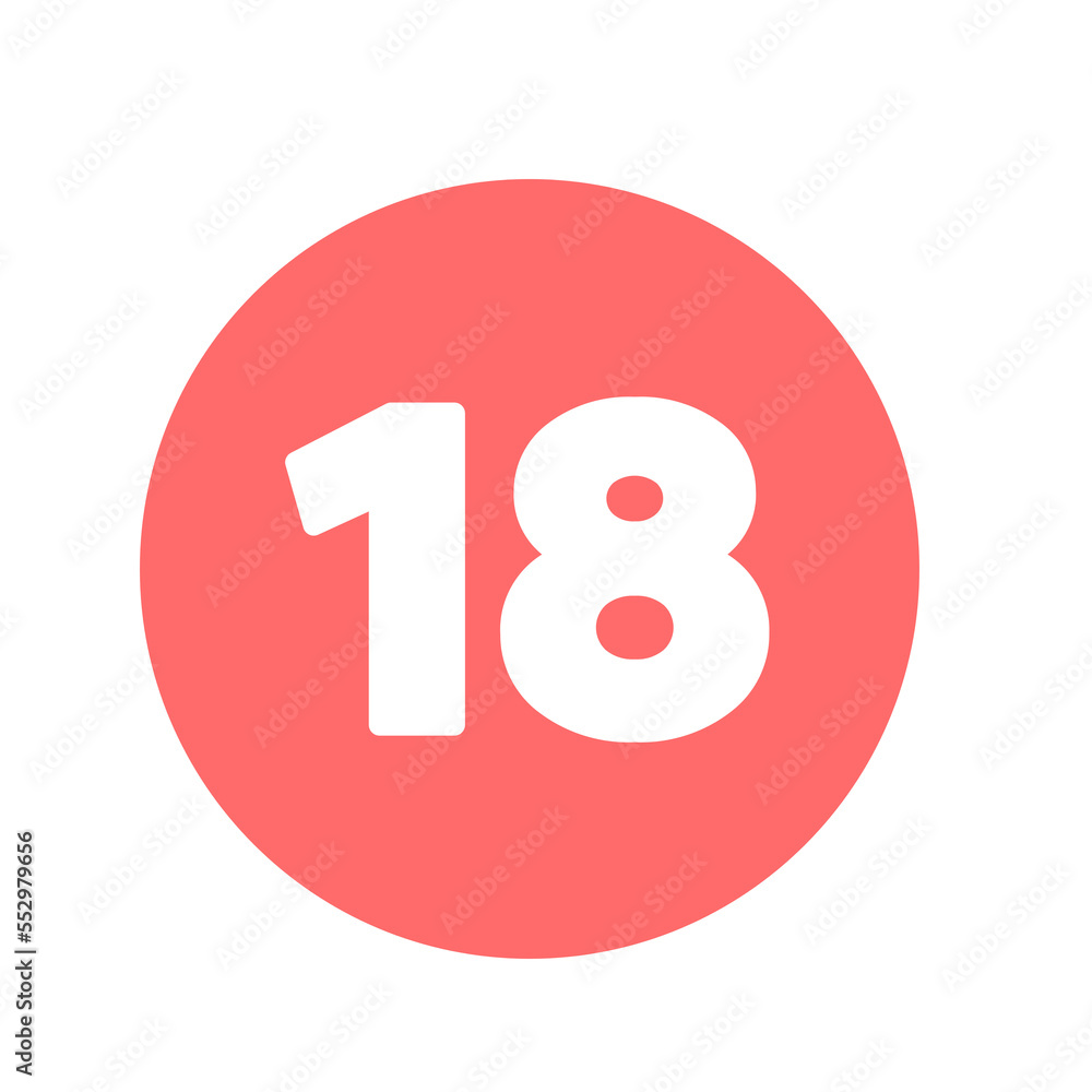 18 plus icon in trendy flat style isolated on background.18 plus icon page symbol for your web site design 18 plus icon logo, app, UI. 18 plus icon Vector illustration, ... See More
18 plus icon in trendy flat style isolated on background.18 plus icon page symbol for your web site design 18 plus icon logo, app, UI. 18 plus icon Vector illustration, ... See More