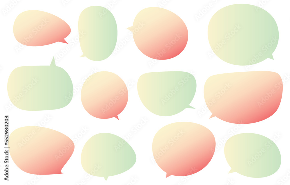 Set pastel speech bubbles on white background. chat box or chat vector square and doodle message or communication icon Cloud speaking for comics and minimal message dialog Set pastel speech bubbles on white background. chat box or chat vector square and doodle message or communication icon Cloud speaking for comics and minimal message dialog