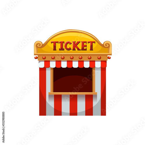 Ticket booth at the carnival illustration