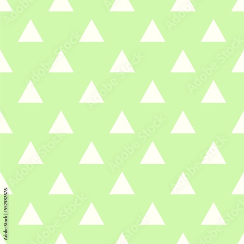 Geometric pattern seamless white triangle pastel light green 3D illustration can be used in decorative design Fashion clothes, curtains, tablecloths, gift wrapping paper