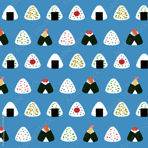 Traditional rice food called "onigiri" in Japan.