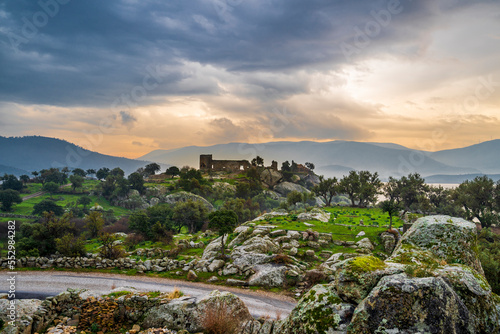 Heraklia Ancient City view in Bafa Natural Park of Turkey