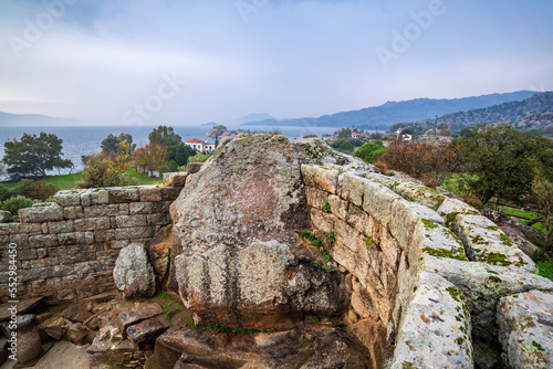 Heraklia Ancient City view in Bafa Natural Park of Turkey photo