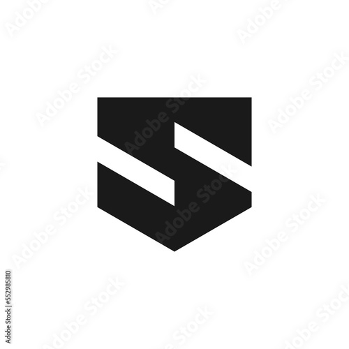 Shield Initial Letter S logo design