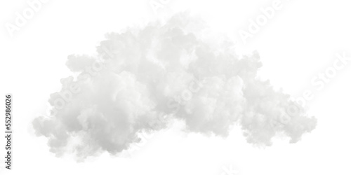 White soft cloudy shape floating cut out backgrounds 3d rendering