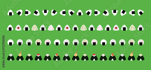 Traditional rice food called "onigiri" in Japan.