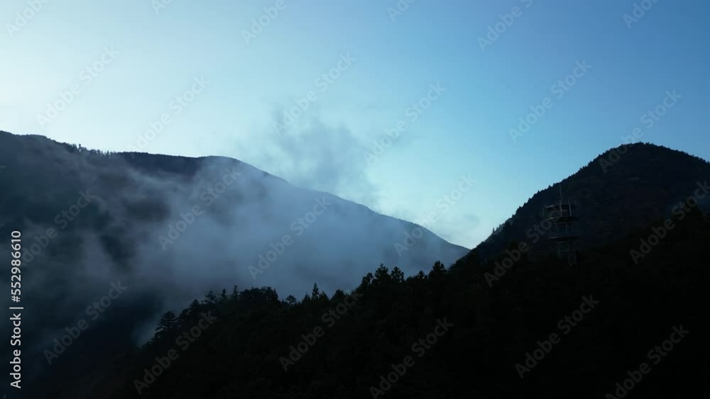 マジックアワー 剣山 ドローン空撮 マジックアワー 剣山 ドローン空撮