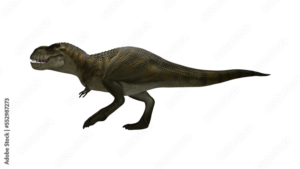 Dinosaur Trex walking on render image Dinosaur Trex walking on render image