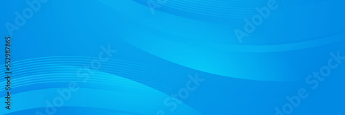 Modern blue gradient abstract vector long wide banner background. Design for poster, template on web, backdrop, banner, brochure, website, flyer, landing page, presentation, and webinar