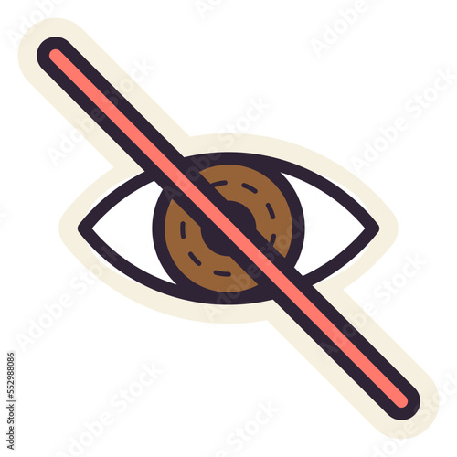 blind eye sticker