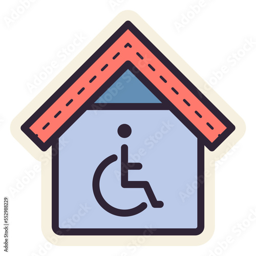 accessible house sticker