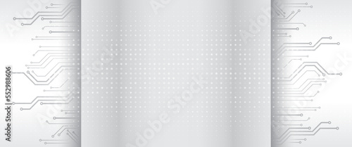 Abstract modern digital science technology futuristic circuit board. Cyber connection on the white background. Hi-tech communication design. Electronic vector illustration.