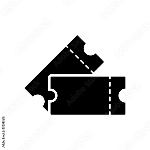 Two ticket icon vector in clipart concept