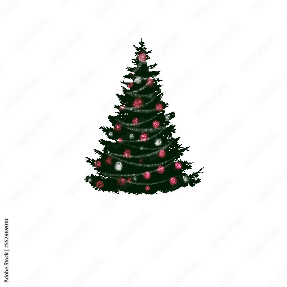 christmas tree with red ball christmas tree with red ball