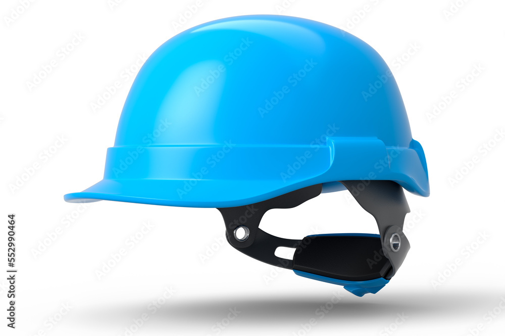Blue safety helmet or hard cap isolated on white background Blue safety helmet or hard cap isolated on white background