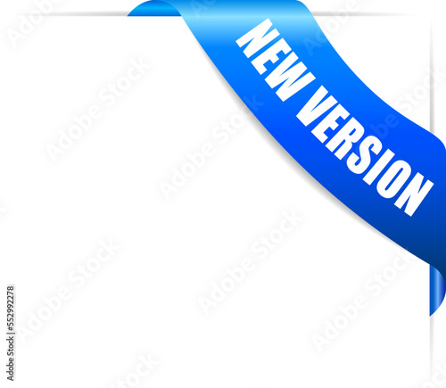 New version corner ribbon, vector design element