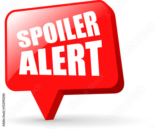 Spoiler alert vector pin icon