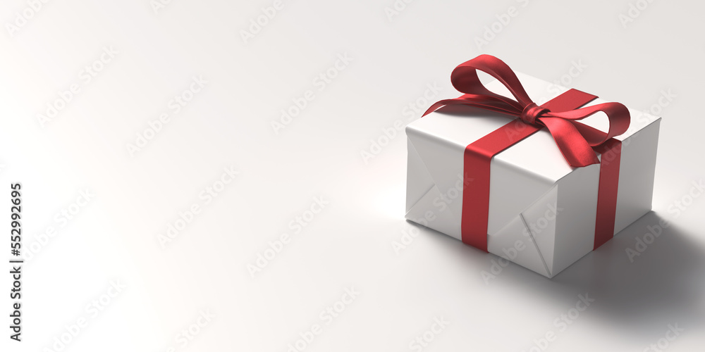 gift box with ribbon. copy space gift box with ribbon. copy space