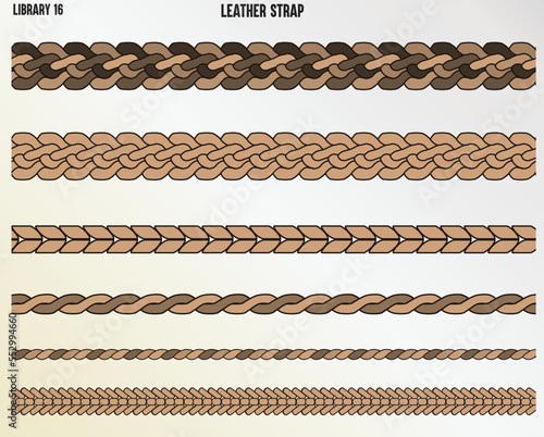LEATHER BRAIDED STRAP ACCESSORIES VECTOR SKETCH