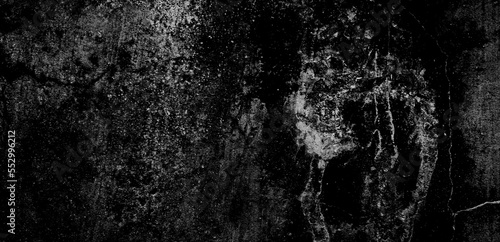 Rough peeling plaster grunge concrete wall background. Messy old crushed concrete. Abstract cracked cement
