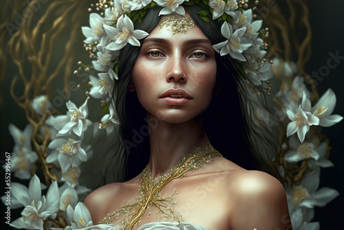 Jasmine Goddess. Generative AI, non-existent person. 
