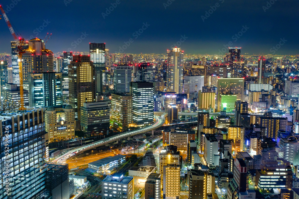 Obraz premium 梅田スカイビルからの眺望 都会イメージ
