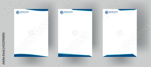 Set of Modern Business Letterhead Design Template, Abstract Design, Corporate Business - Letterhead Template, Multipurpose, elegant concept - Vector EPS file