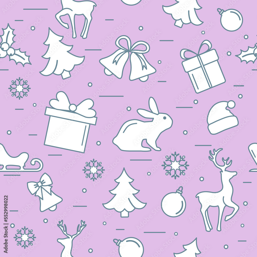 Pattern New year 2023 Merry Christmas Holiday Gift