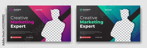 Attractive YouTube thumbnail for live workshop promotion Corporate social media web banner and Editable Modern Video Thumbnail cover	