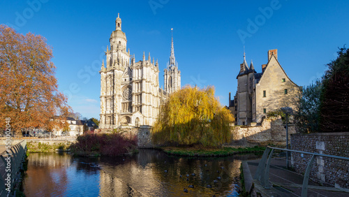 Vue sur la cathédrale Notre Dame d'Evreux, N?ormandie, France