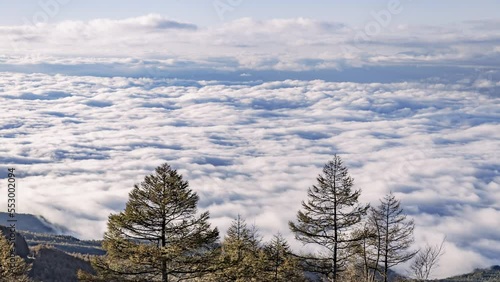 sea of clouds timelapse from the mountain in Nagano, Japan 3