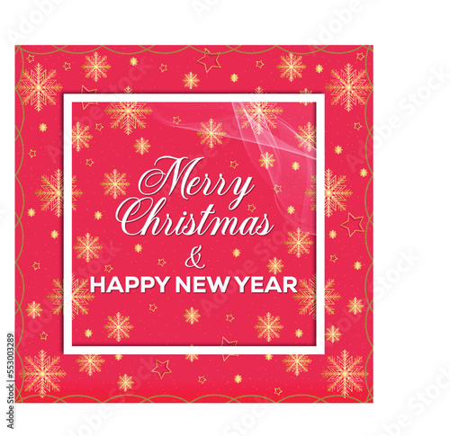 Greeting design for christmas festival with red background