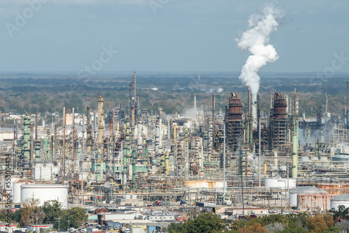 Oil refinery plant in Louisiana, USA.