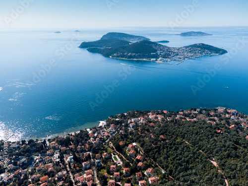 Photography Wiew of prince island in Istanbul Turkey on a sunny day.