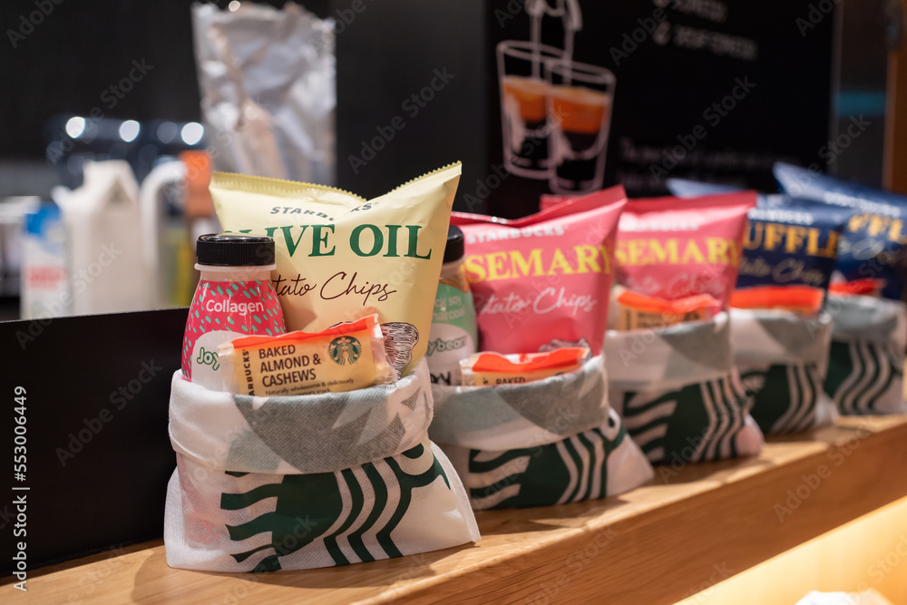 PENANG, MALAYSIA JUN 12, 2020 Various taste of Starbucks Coffee