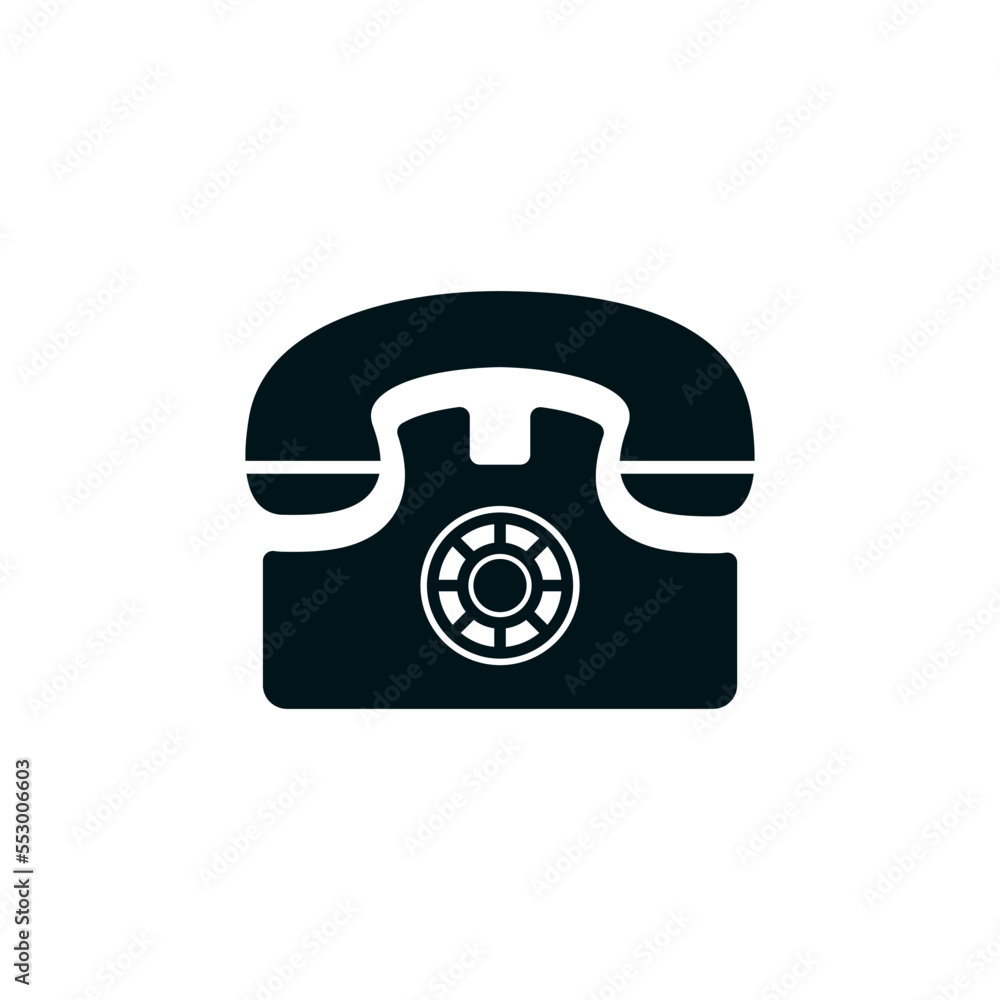 Phone icon vector flat style logo template Phone icon vector flat style logo template