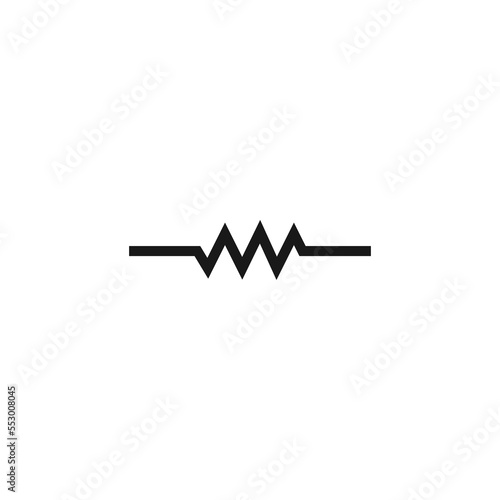Resistor icon vector. Resistor symbol, resistor sign