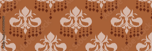 Ikat Damask Scandinavian embroidery, ikat seamless tribal background, Fashion pattern Digital textile Asian Design ancient art for Prints Fabric saree Mughal Swaths texture Kurti Kurtis Kurtas
