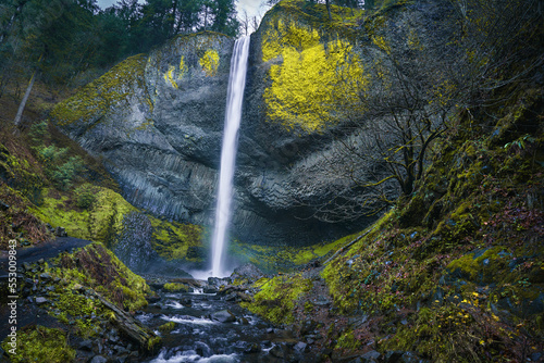 waterfall in the mountains