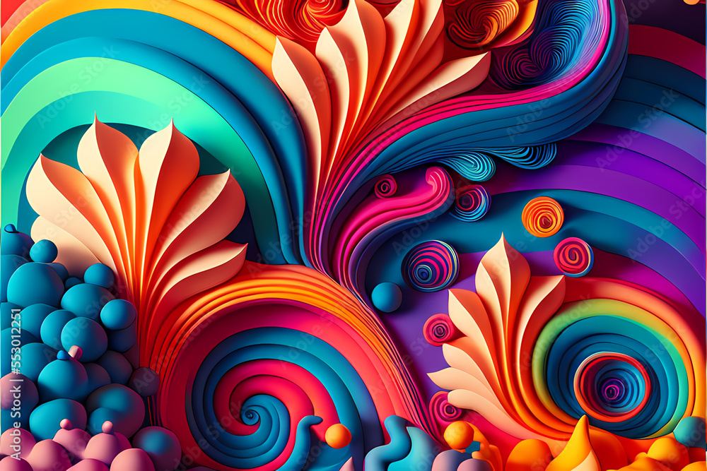 Seamless Abstract Colorful Design and Illustration Seamless Abstract Colorful Design and Illustration
