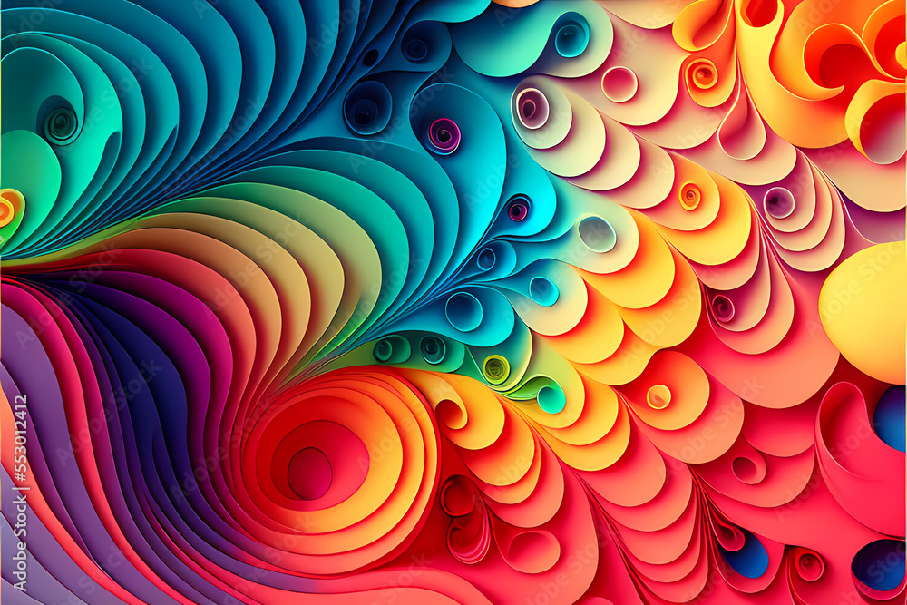 Seamless Abstract Colorful Design and Illustration - obrazy, fototapety, plakaty 