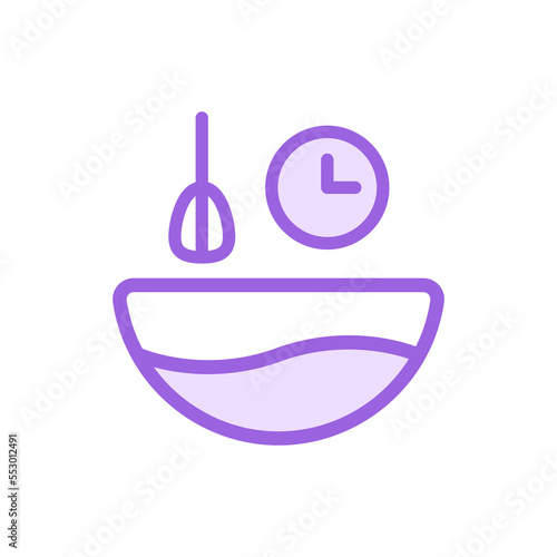 cooking line icon in two colors isolated on white background. cooking purple vector icon for web design, ui, mobile apps, print polygraphy and promo business