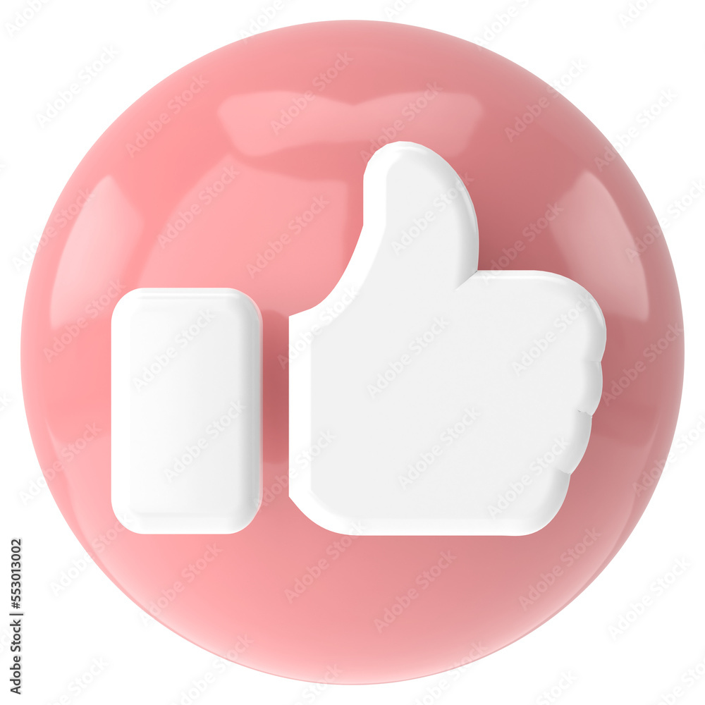 3D like icon. 3D illustration.